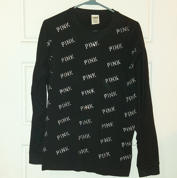 PINK Victoria's Secret Tops - PINK long sleeve rhinestone top